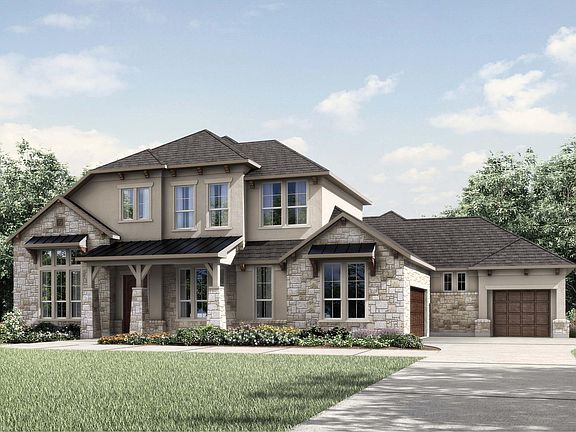 new home with stone and stucco