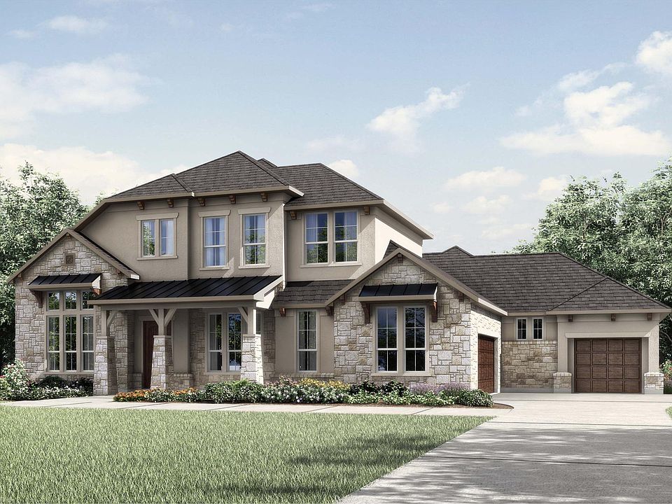 new home with stone and stucco