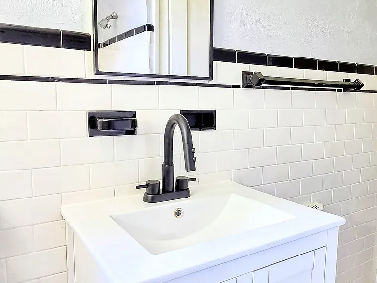 Bathroom off the hallway