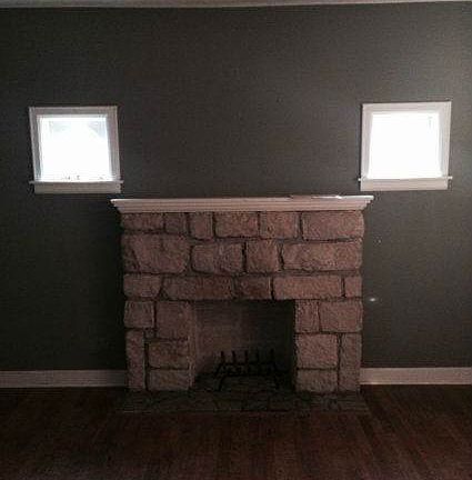 Living room fireplace