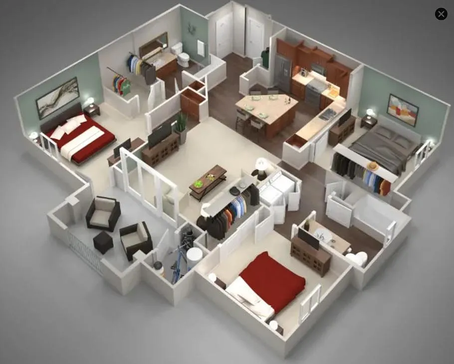 Floor plan 3X2-1442
