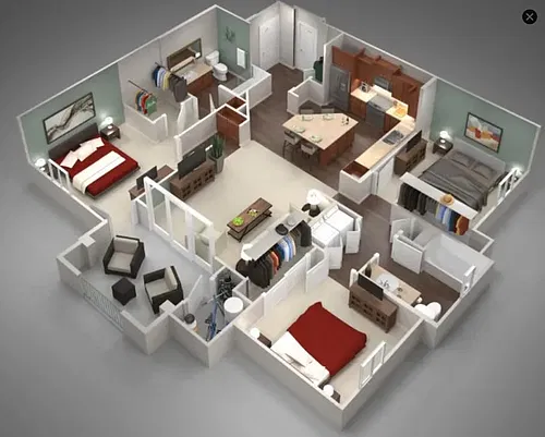 Floor plan 3X2-1442