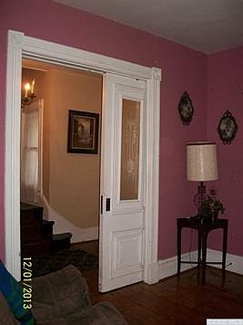 Living room with pocket doors