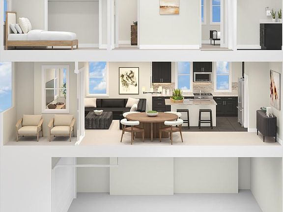 Modern 3-story floor plans