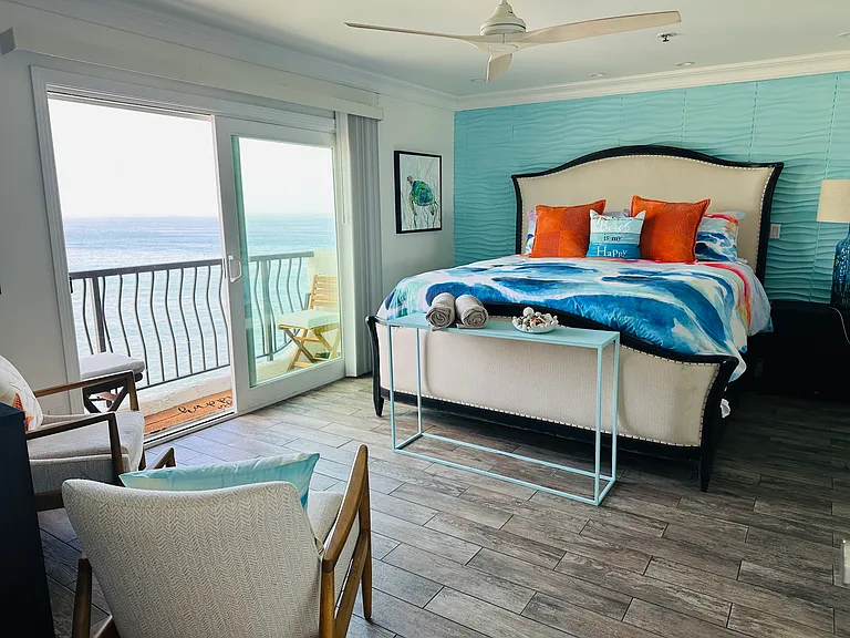 Master bedroom has sweeping ocean views!