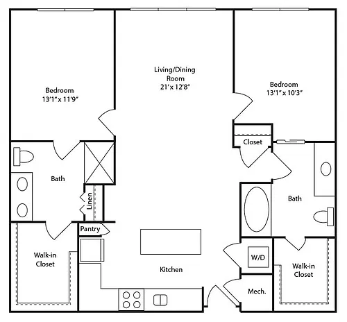 Floor plan 2 BR C2