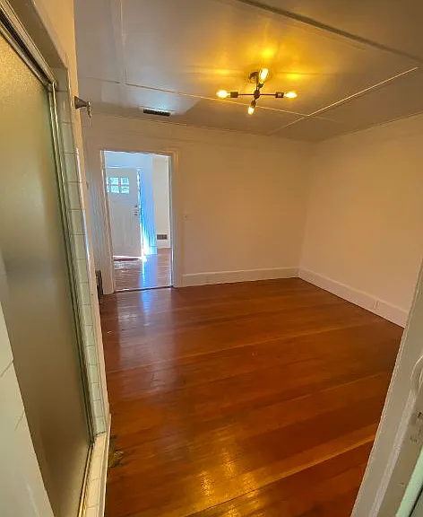 Looking from kitchen to bedroom