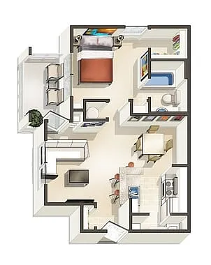 Floor plan 1C-R8 Income Qualified
