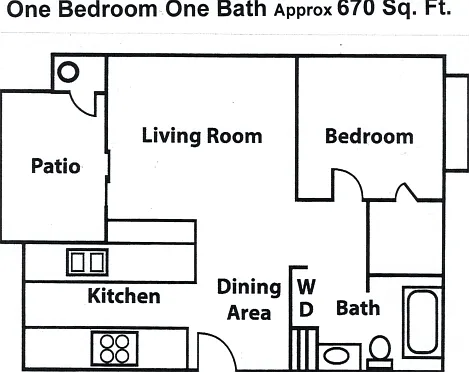 1 Bedroom Floorplan 1 Bedroom Floorplan