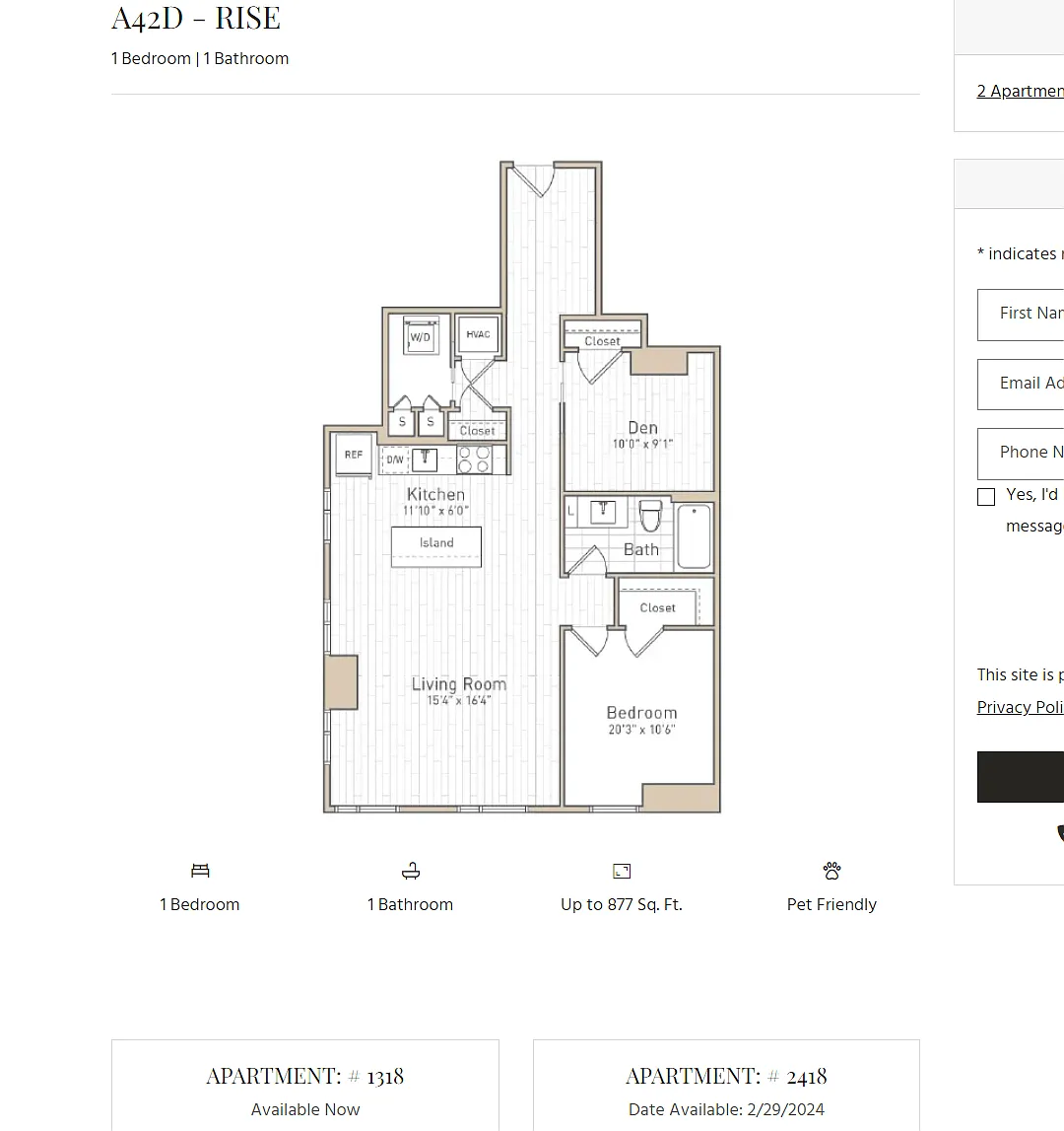 Floor plan A41D - Rise