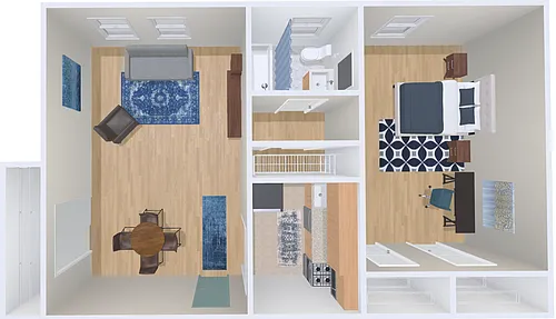 Floor plan 1bd/1b 16