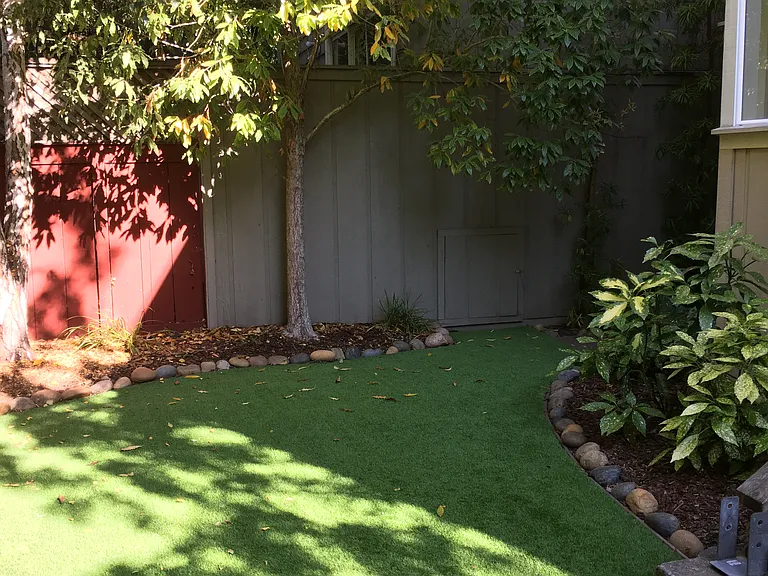 backyard with artificial turf