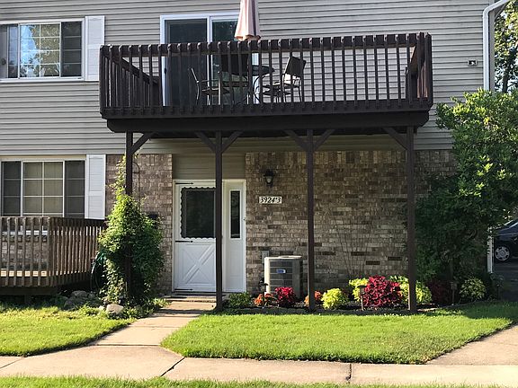 Front door and balcony