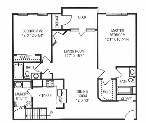 Floor plan B 2X2