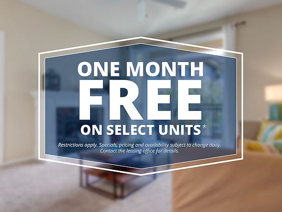 Specials savings coupon one month free