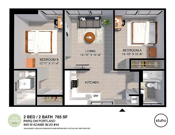 Floor plan Two Bedroom