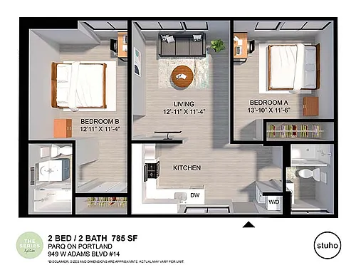 Floor plan Two Bedroom