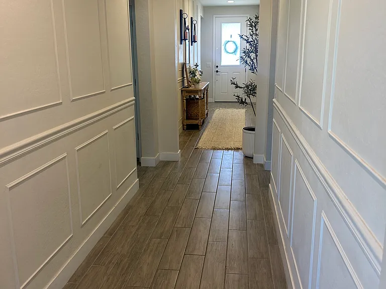 Entryway: Custom Board-and-Batten Accent Wall