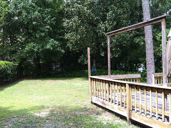 Backyard with Raised Deck