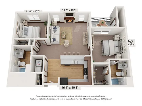 Floor plan Two Bedroom