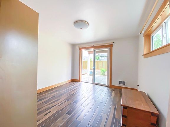 Bedroom overlooking patio