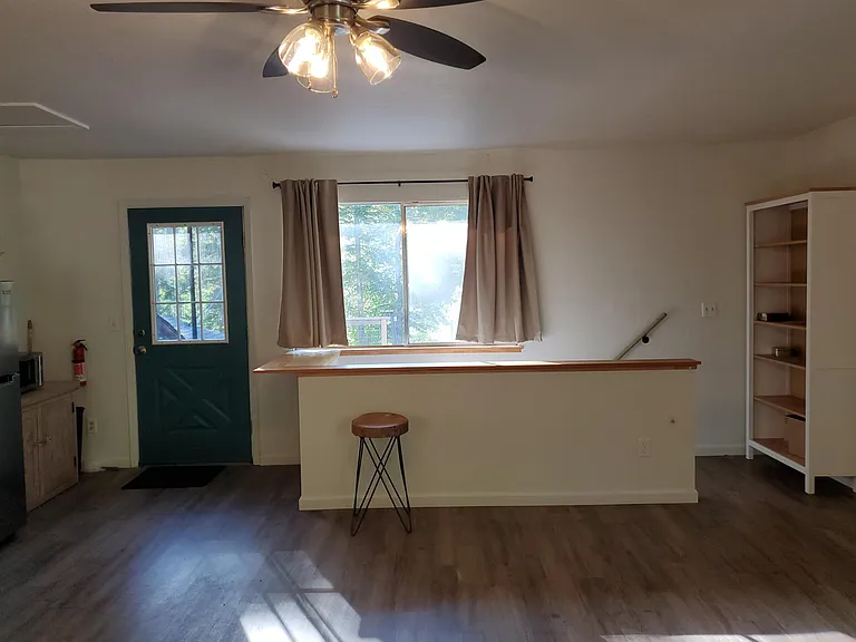 Backdoor to deck and bar.