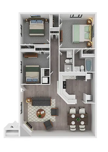 Floor plan Three Bedroom