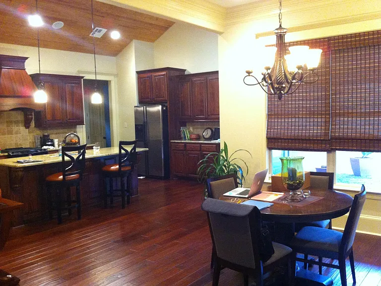 Kitchen and dining room.