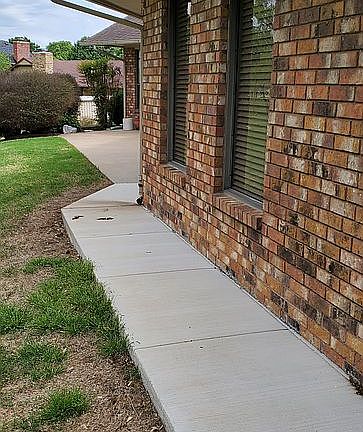 Recent concrete sidewalking