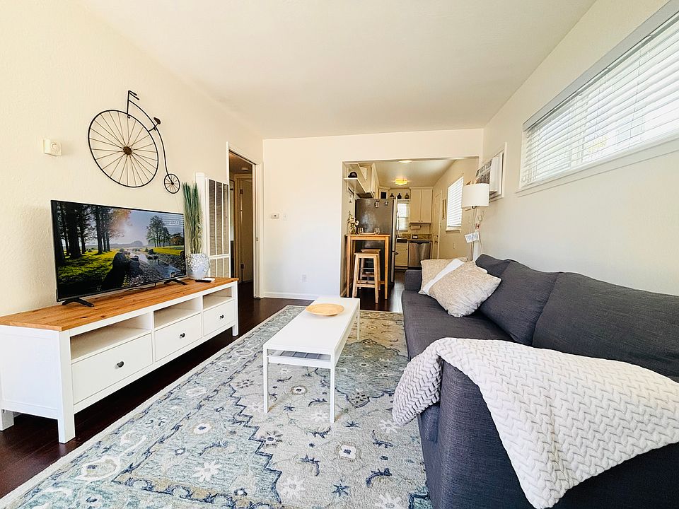 Cozy living room with smart TV