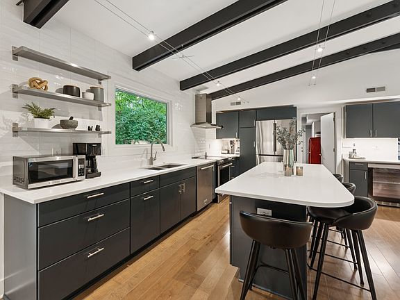 Kitchen with Double sink and high end appliances