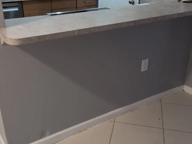 Kitchen Bar into the Living Room