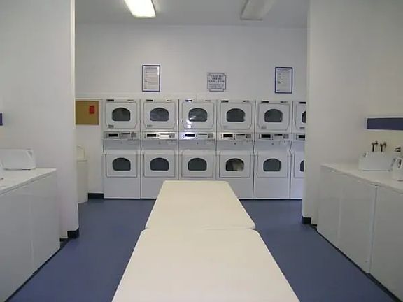 Well maintained laundry facility.
