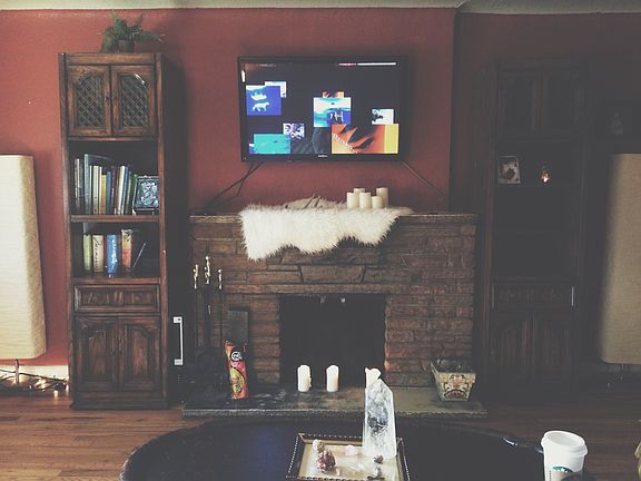 wood burning fireplace!