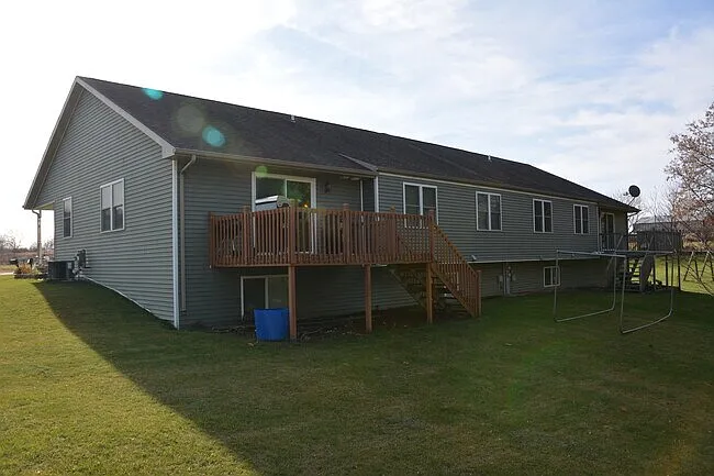 Back yard and deck area