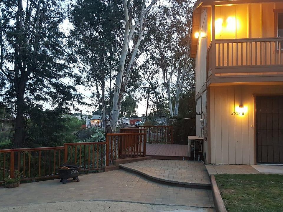Private deck overlooking canyon and small lawn area