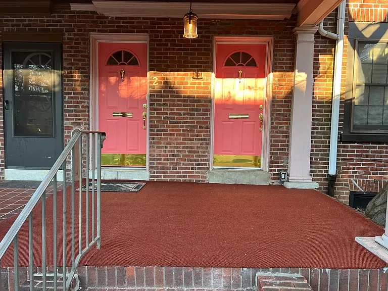 New front New exterior paint, new front doors & new light fixture.