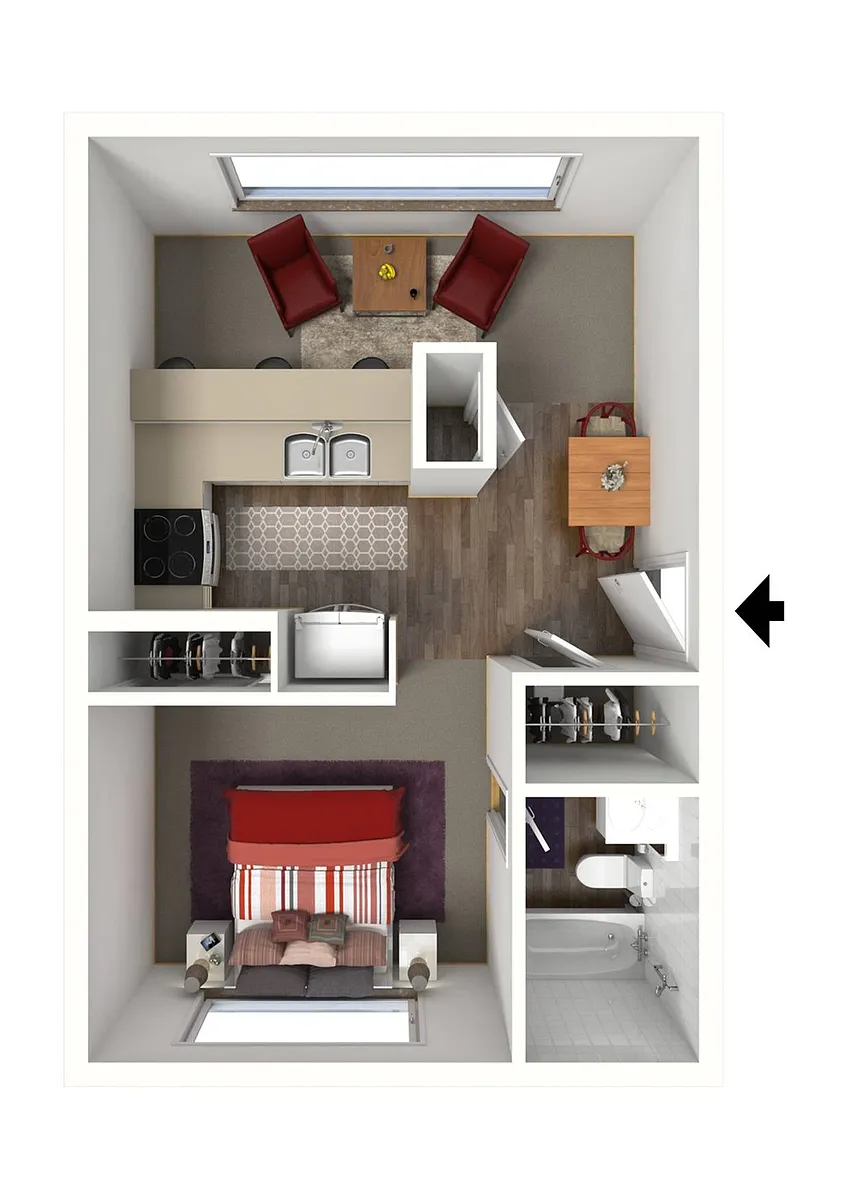 Floor plan 1X1