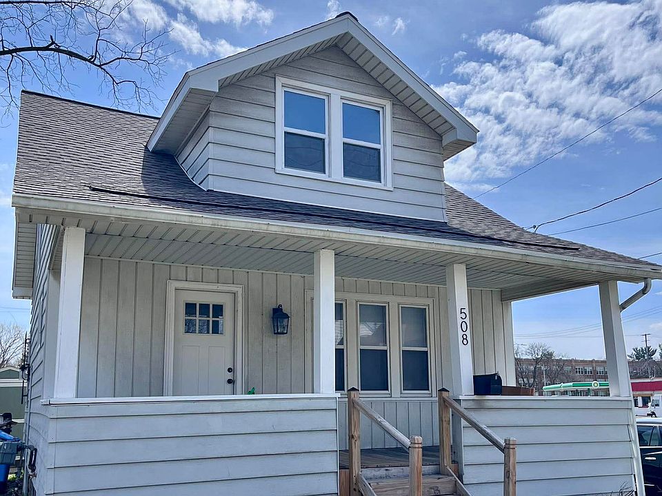 Front porch and entry door