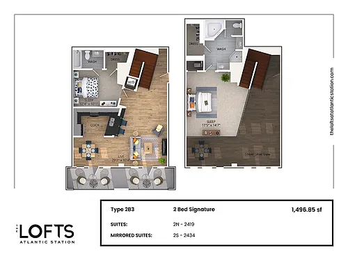 Floor plan 2B3 - 2 Bed Signature