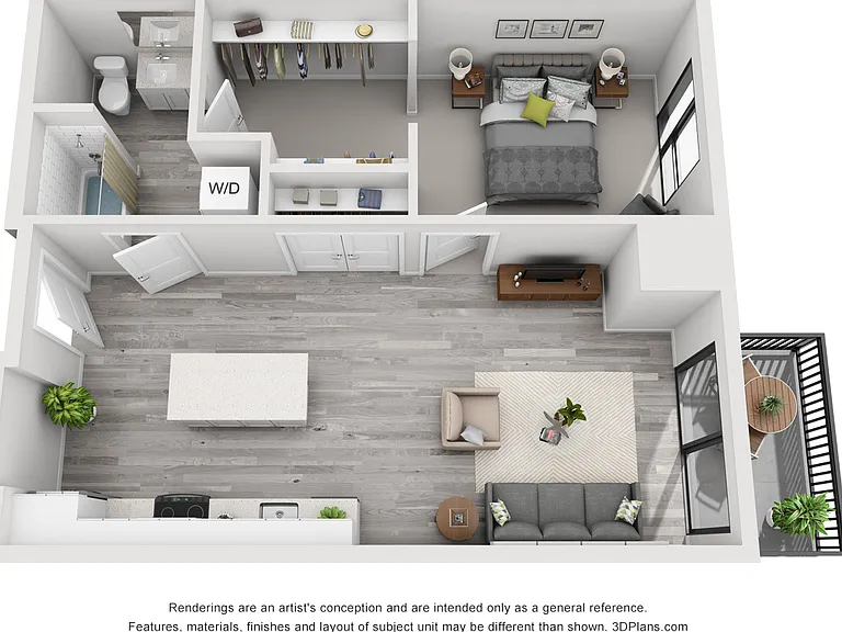 The Glenn - B2 - 1 Beds - 1 Baths - 791 Sq. ft.