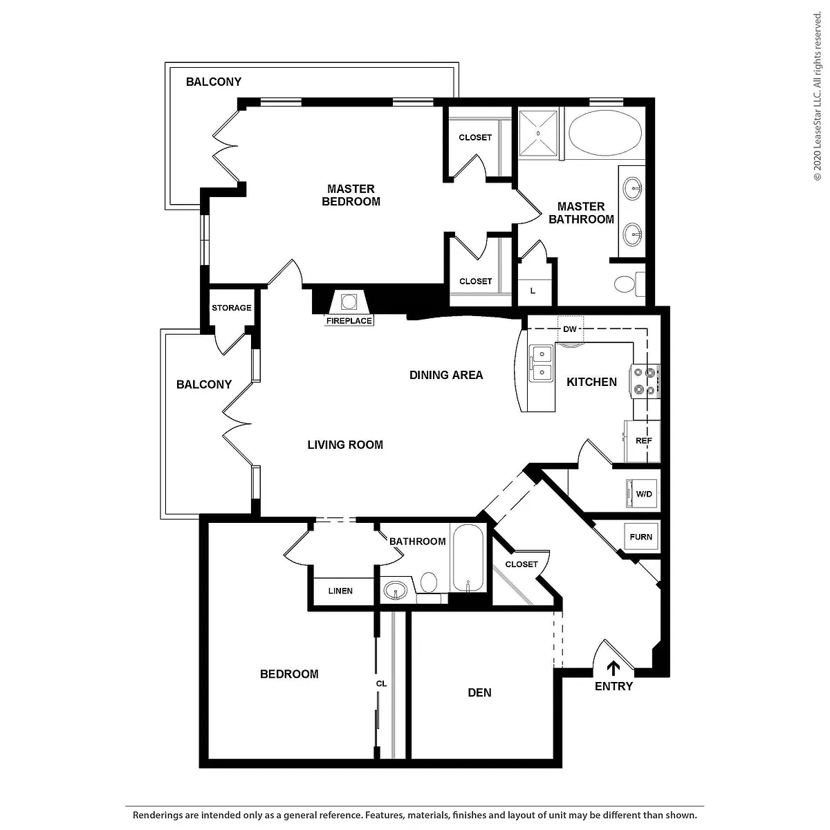 Floor plan 2x2+DenH