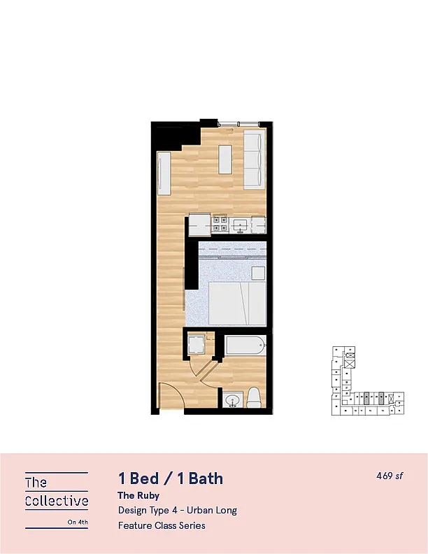 Floor plan Studio B - Deluxe