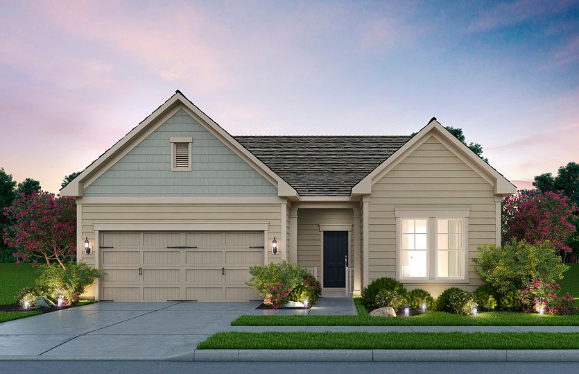 Abbeyville Exterior Rendering - Elevation 1 at Montebello in Sterling, VA.