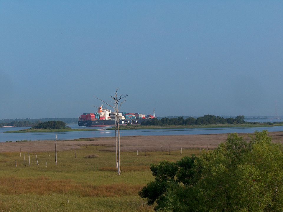 Ship on the Cape Fear River