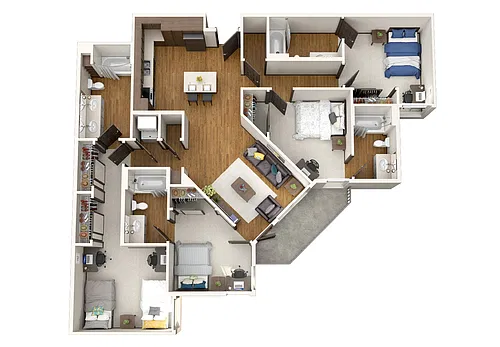 Floor plan 4x4 Standard