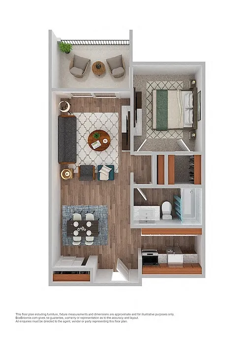 Floor plan One Bedroom One Bath