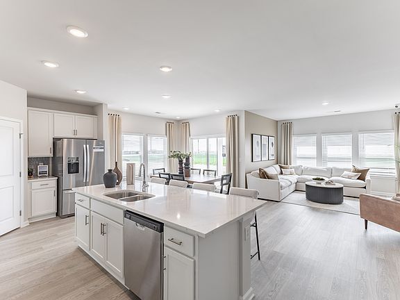 The Gibson floorplan with the Lush White interior package modeled at Madison Preserve.