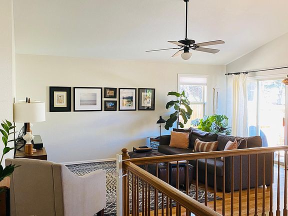 Living Room with vaulted ceilings
