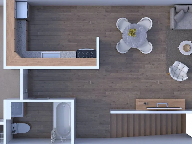 1 bed 1 bath | 600 sq ft | Ashworth